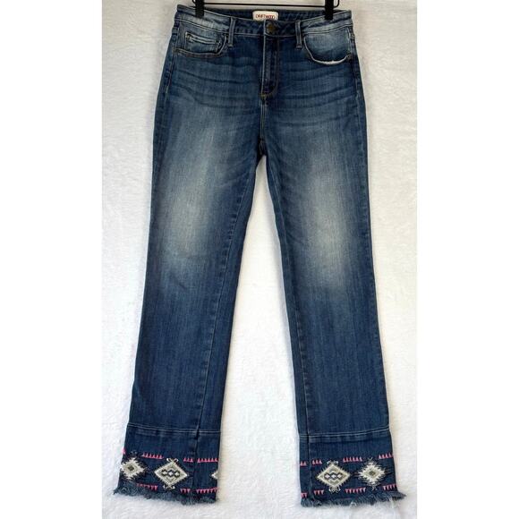 DRIFTWOOD Denim - Driftwood Colette High Rise Jeans Size 29 Embroidered Cuff DW-P40373A